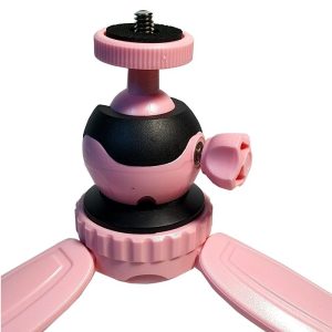 سر سه پايه عکاسی بيک(صورتی) Beike Q166 Mini Tripod-Pink+هولدر موبایل