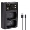 شارژر دوبل کی اند اف مناسب باتری Charger K&F NP-FZ100