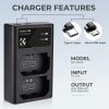 شارژر دوبل کی اند اف مناسب باتری Charger K&F NP-FZ100 - Image 4