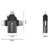 مبدل USB-C / MicroUSB / لایتنینگ OTG یسیدو مدل GS15 - Image 3
