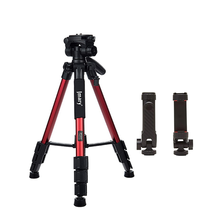 سه پایه دوربین جی ماری قرمز همراه هولدر جیماری Jmary KP-2234 Camera Tripod + BH-05