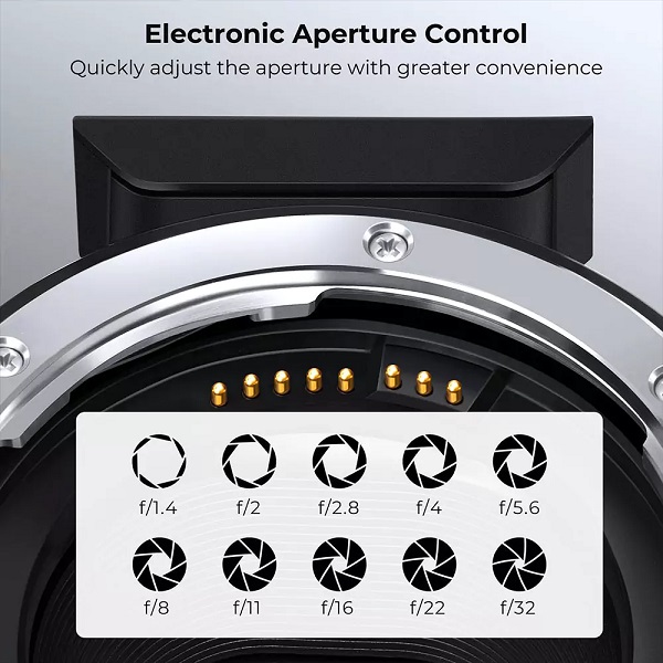 رینگ مبدل K&F Concept EF to EOS R Adapter - Image 4