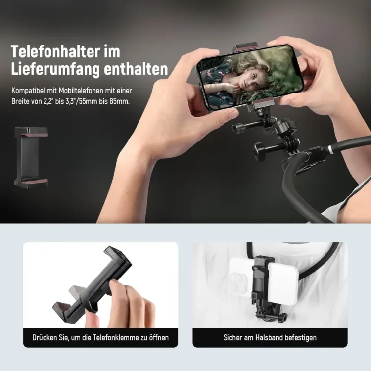 هولدر گردنی نیورNEEWER GP15 MAGNET POV/VLOG NECK MOUNT - Image 6