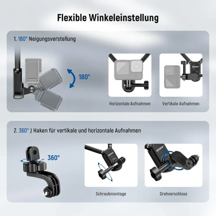 هولدر گردنی نیورNEEWER GP15 MAGNET POV/VLOG NECK MOUNT - Image 2