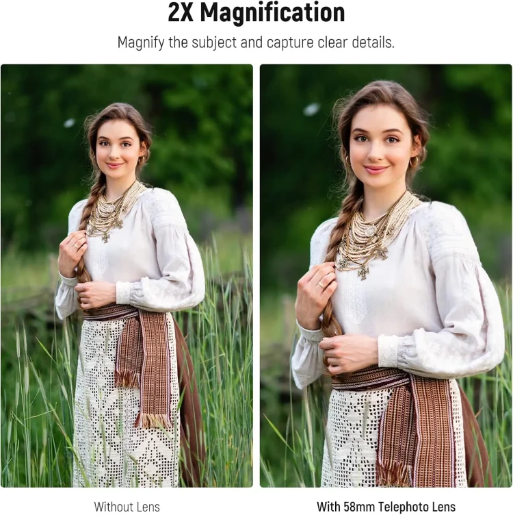 لنز موبایل نیور NEEWER LS-71 58mm PORTRAIT LENS 3RD GENERATION WITH 17mm THREAD CLAMP - Image 4