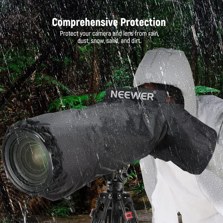 کاور باران دوربین نیور NEEWER PB004 CAMERA RAIN COVER FOR DSLR AND MIRRORLESS L SIZE - Image 2