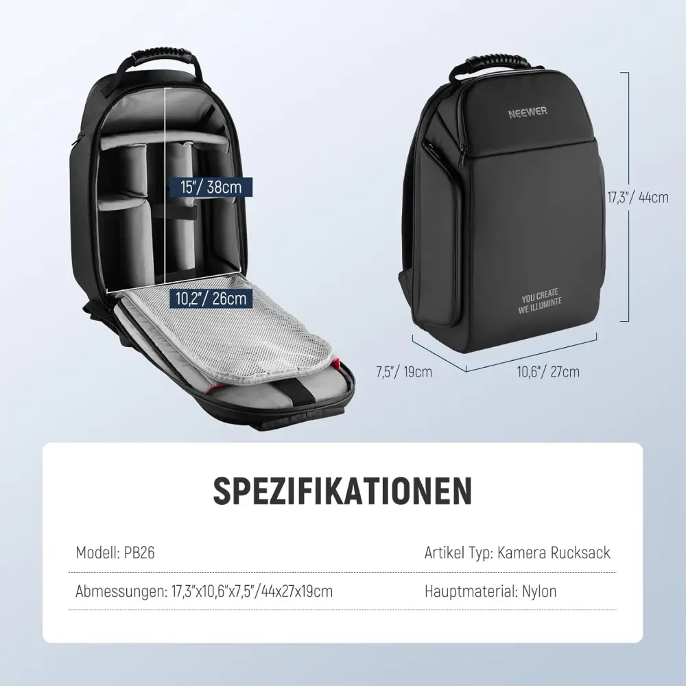 کیف کوله پشتی نیور NEEWER PB26 BASICS PHOTOGRAPHY BACKPACK - Image 2